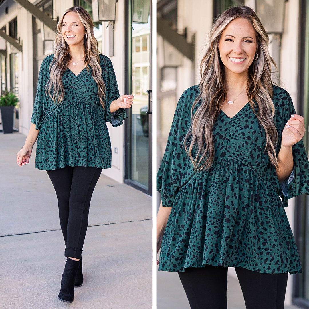 My Kinda Love Top. Hunter Green