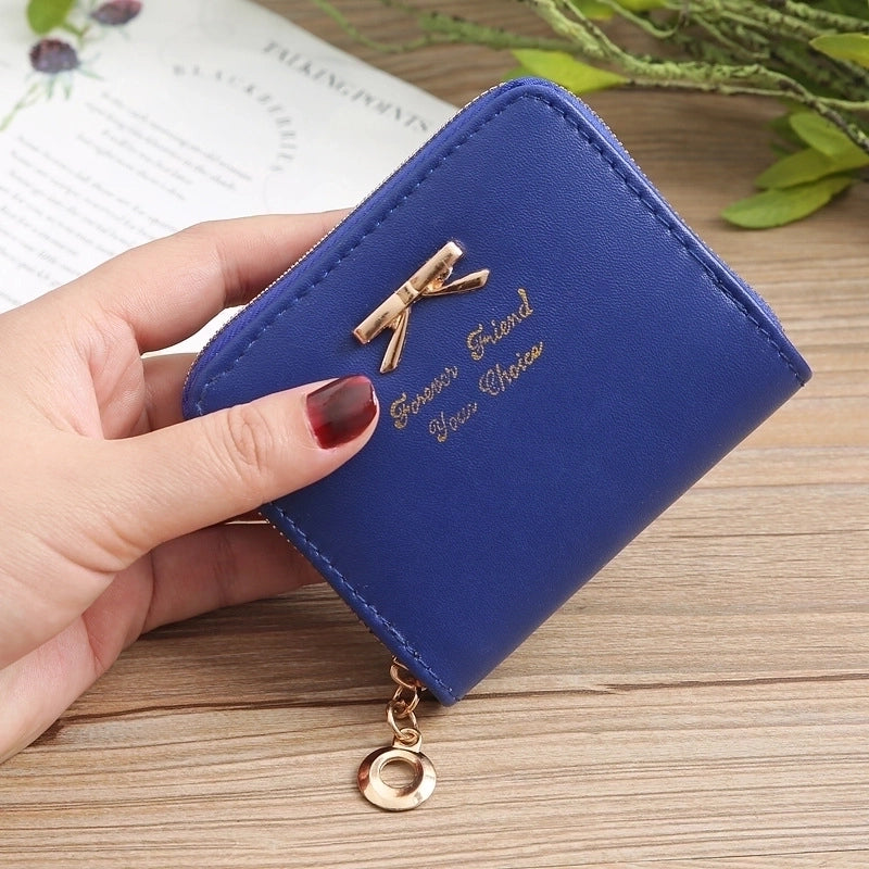 Korean Bow Coin Purse Wallet Candy Color Coin Bag