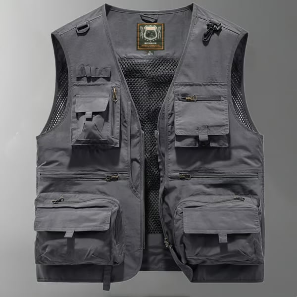 48% OFF Breathable Mesh Zip Cargo Vest