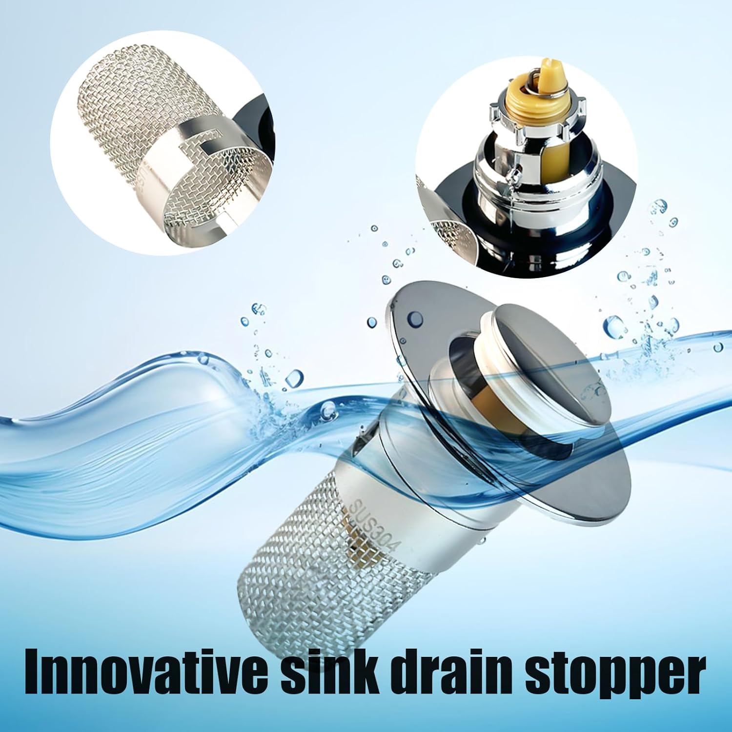 2 Pcs Drain Plug Sink . Drain Strainer