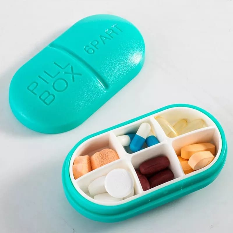 Mini Six Slots Portable Pill Box