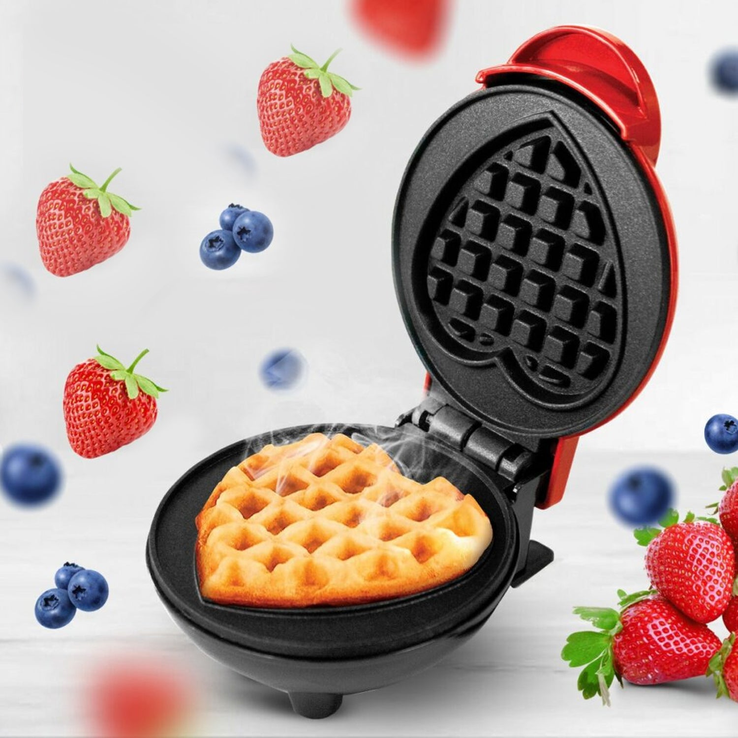 Mini Waffle Maker Machine Waffle Iron Home Appliances Kitchen Gift Easy To Clean. On-Stick Surfaces. Perfect Breakfast. Dessert. Sandwich. Pan Cakes. Paninis / Other Snacks Machine