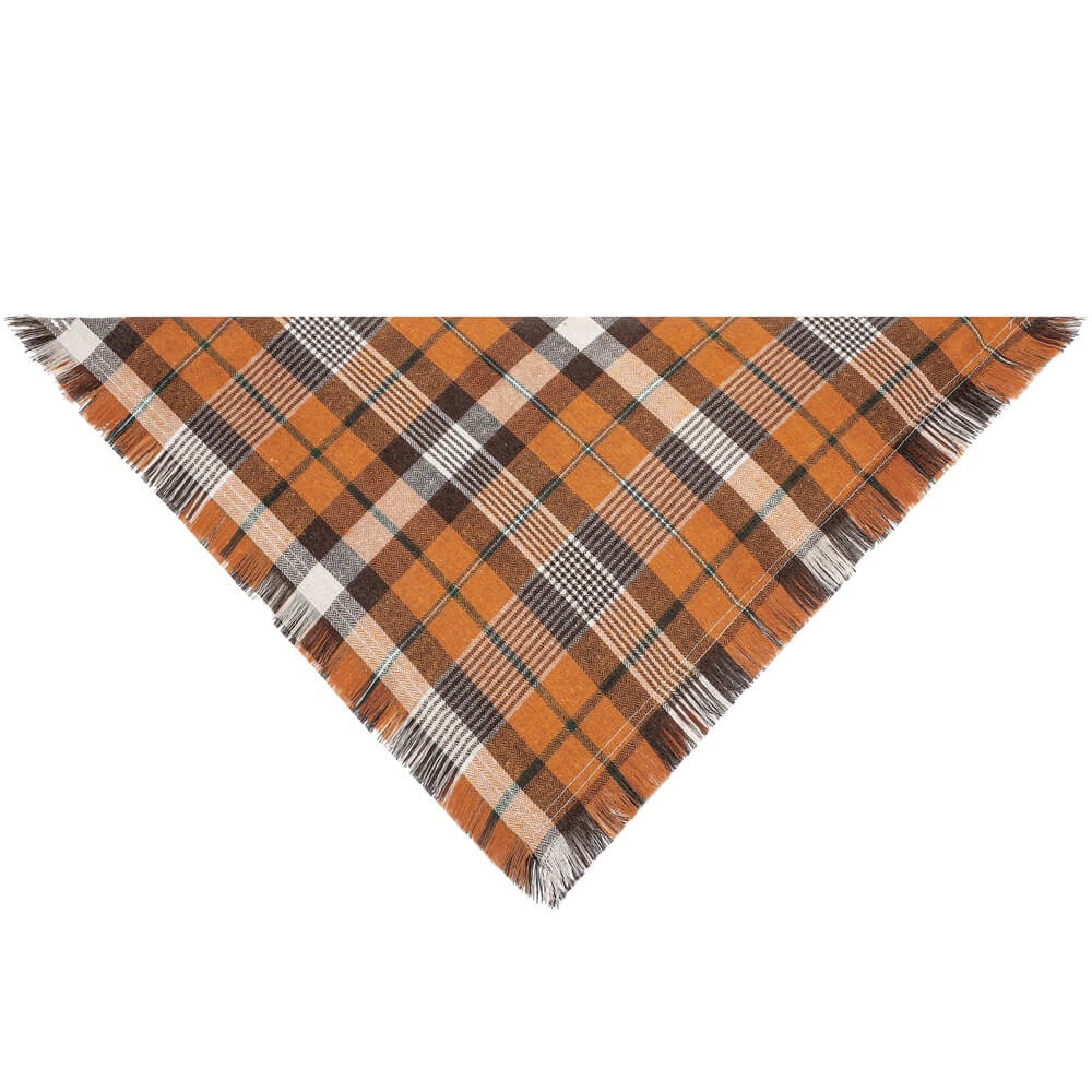 Christmas Plaid Durable Double-Stitched Seams Warm Dog Bandana