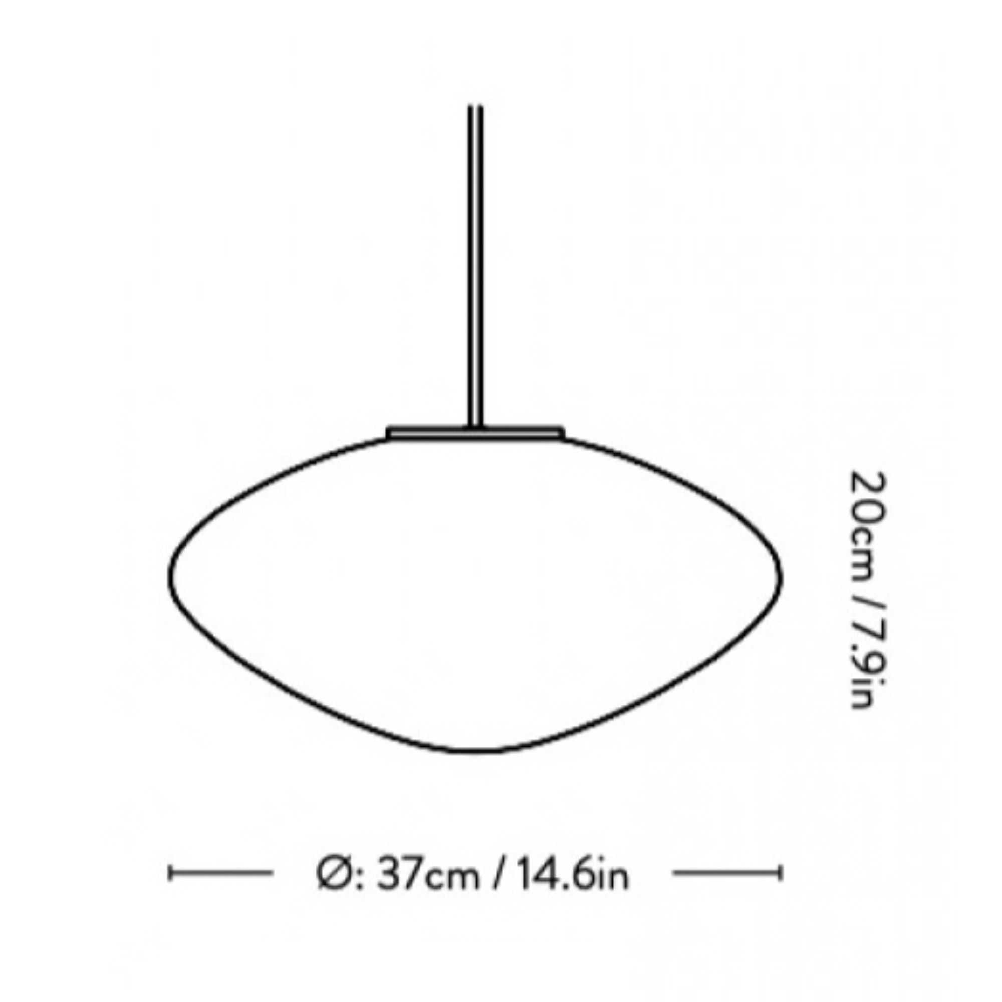 refurbished | &Tradition AP16 Mist Pendant Lamp. Matt White/Opal Glass