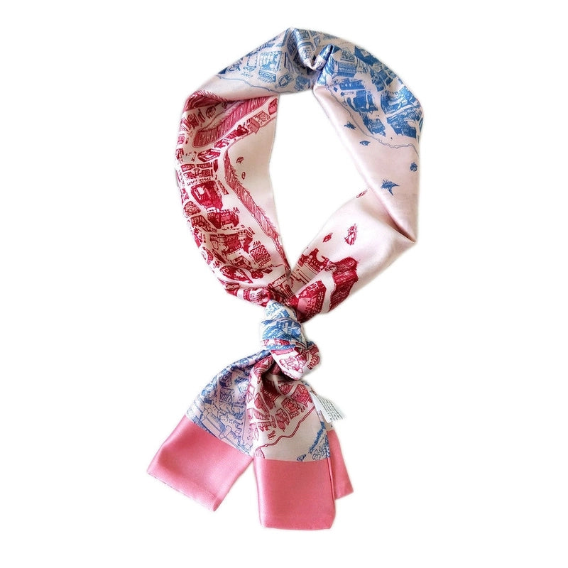 Women's Casual Minimalist Geometric Polka Dots Satin Silk Scarf