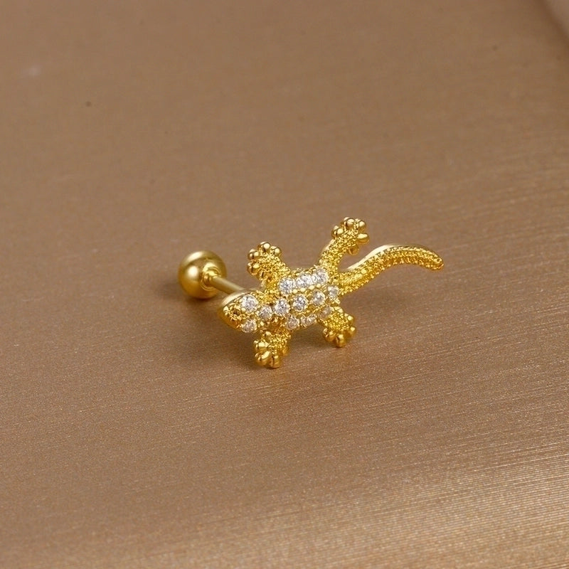 1 Piece Sweet Minimalist Flower Plating Inlay Titanium Steel Zircon Ear Studs