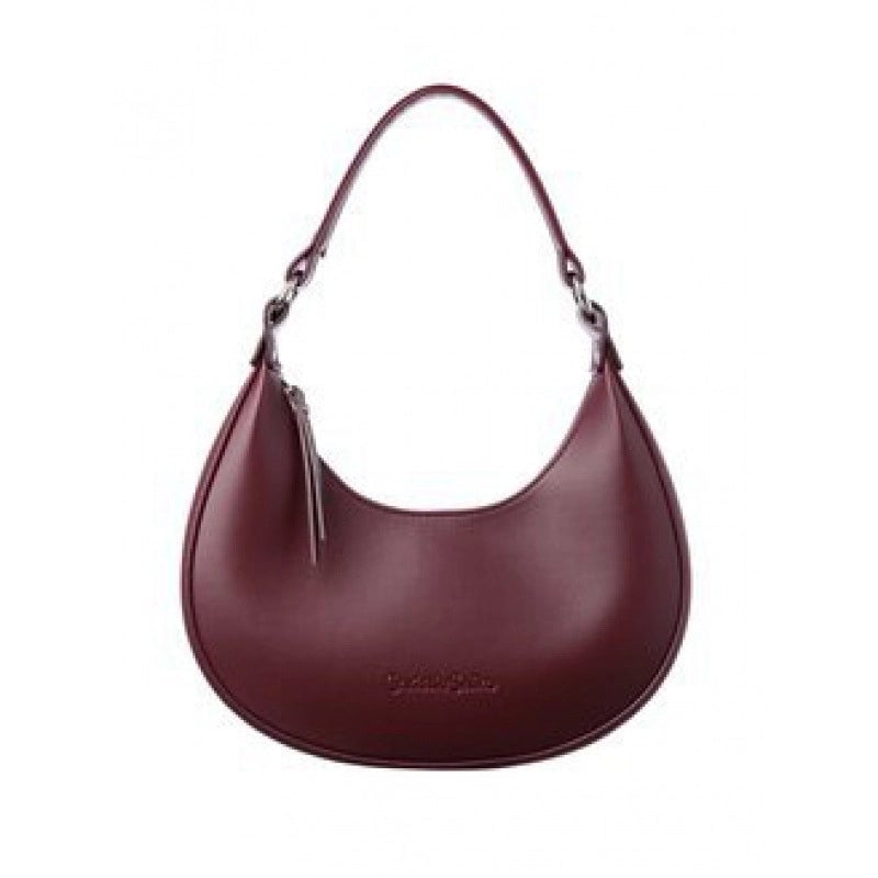 Women's Small Pu Leather Solid Color Classic Style Zipper Saddle Bag