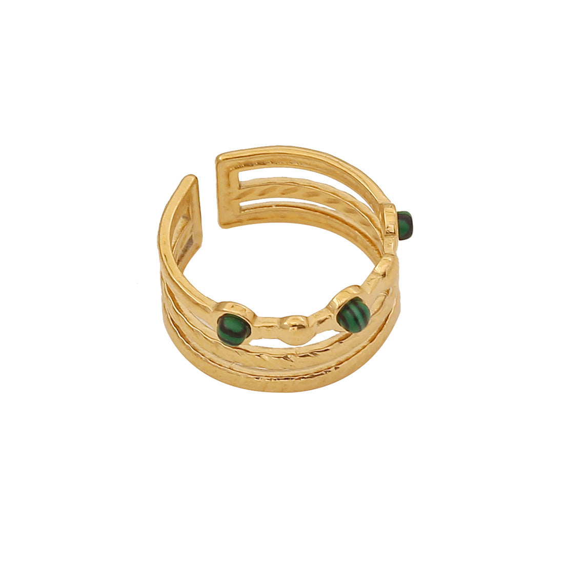 Retro Vintage Geometric Stainless Steel Electroplating Rings