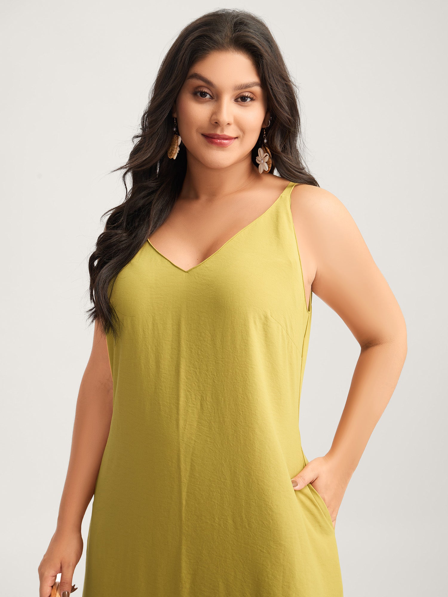 Backless V-Neck Cami Maxi Dress