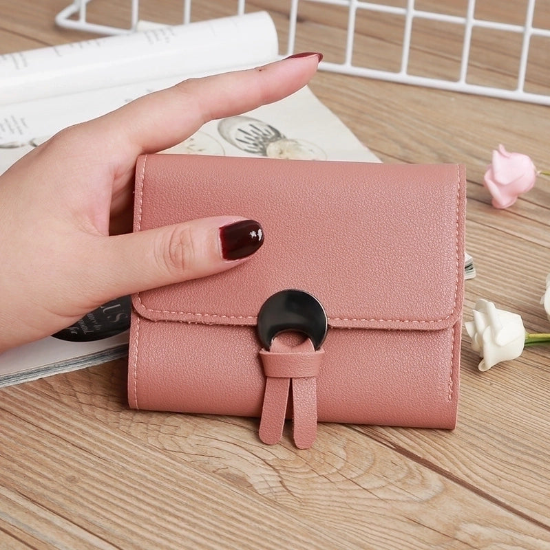 Korean Solid Color Portable Short Wallet