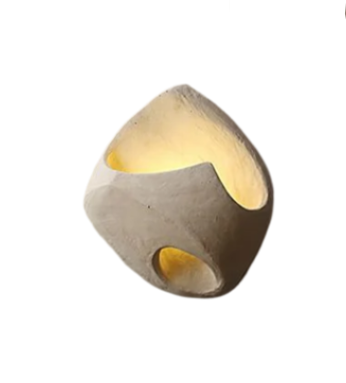 Artistic Modern Wall Sconce - Organic Stone Design
