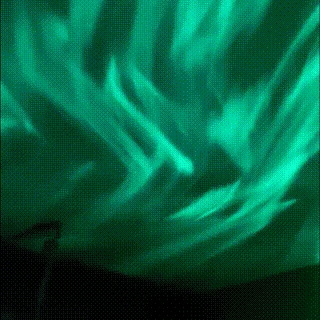 noorderlicht en oceaangolf projector