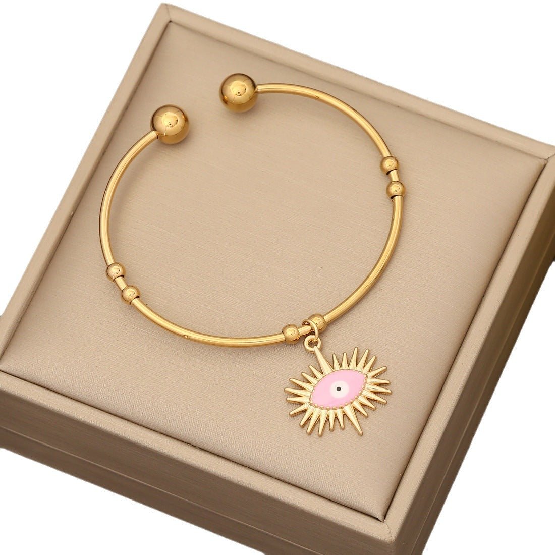 Expressive Eye Stainless Steel Electroplating Bangles