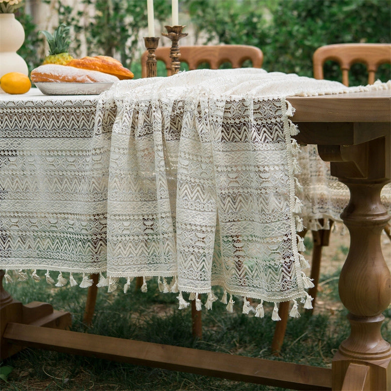 Retro Solid Color Polyester Cotton Tablecloths