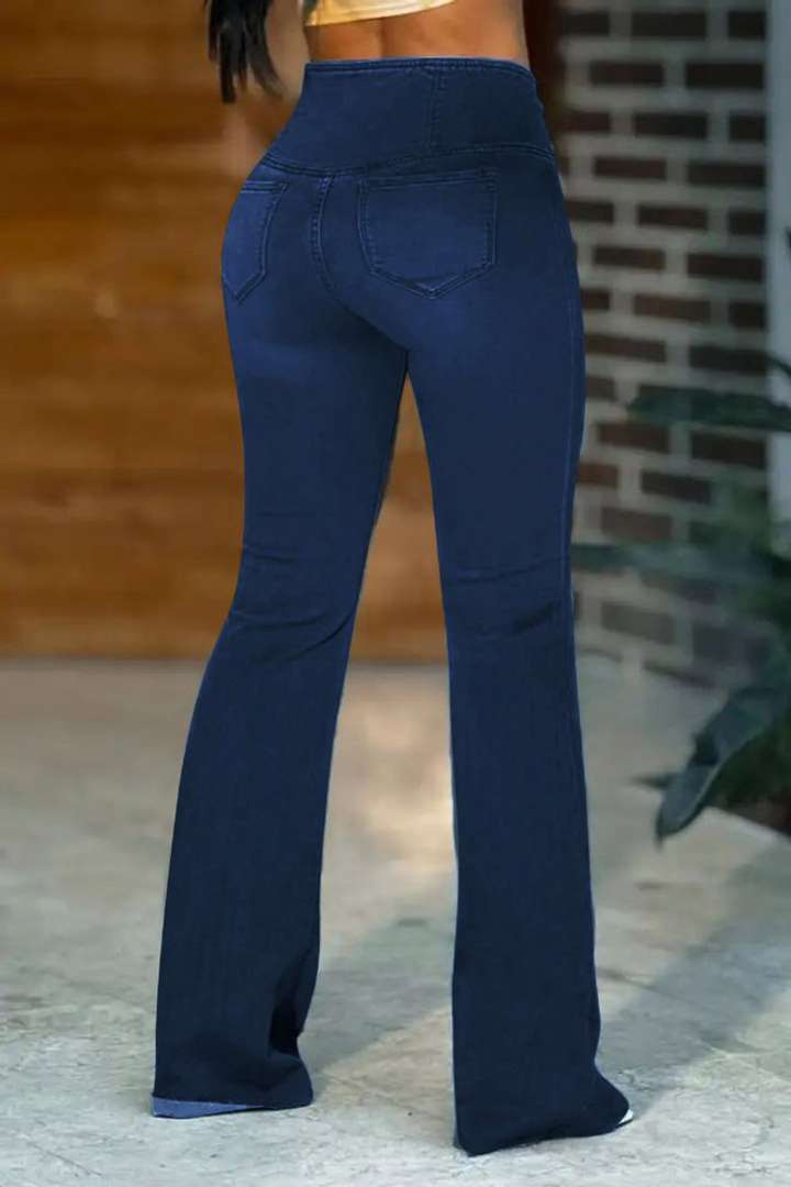 🔥Promotion-Wash Wrap Mid Rise Stretchy Flare Jeans