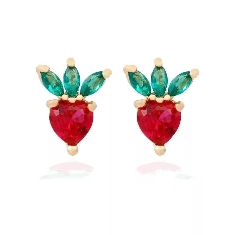 Whoesale Tropical Fruit Earrings Women's Diamond Earrings