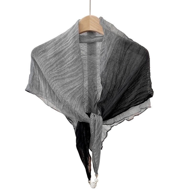 Women's Cute Sweet Color Block Polyester Printing Shawl