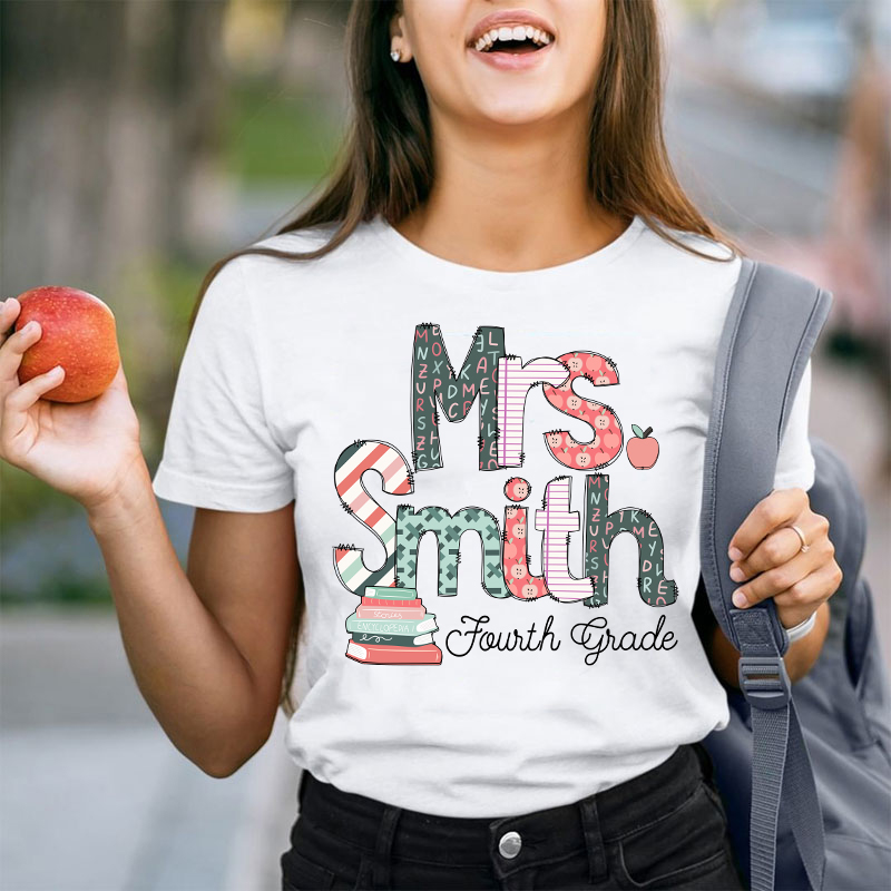 Personalized Prints Teacher T-Shirt