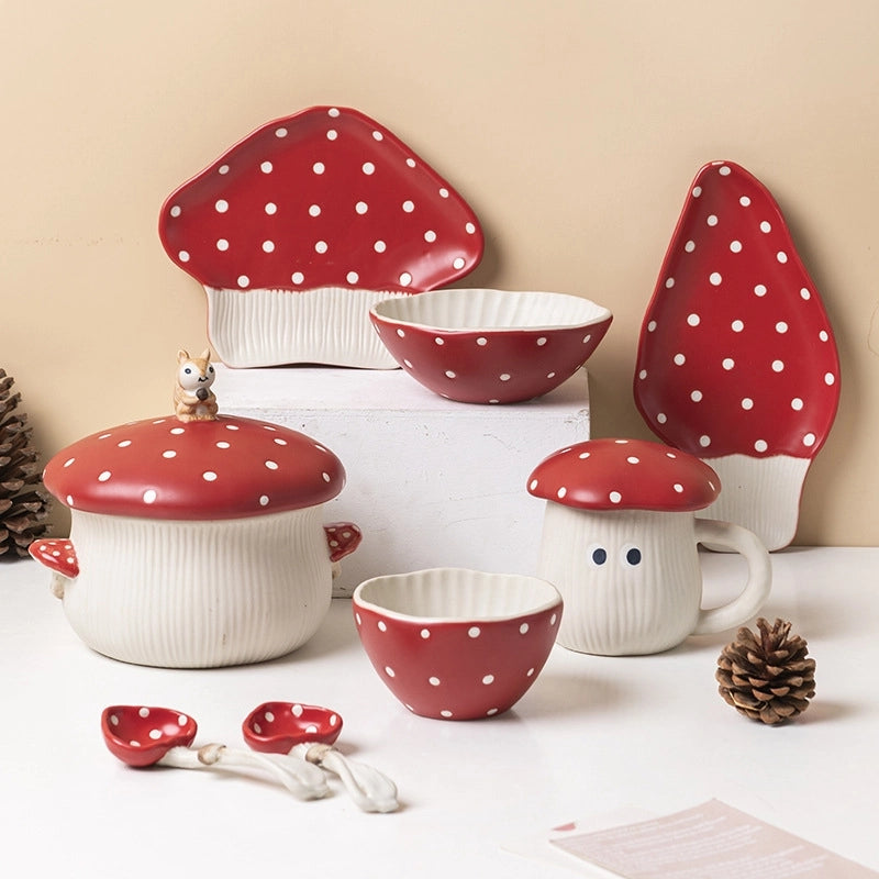 Cute Flower Porcelain Spoon Bowl Water Bottles 1 Piece
