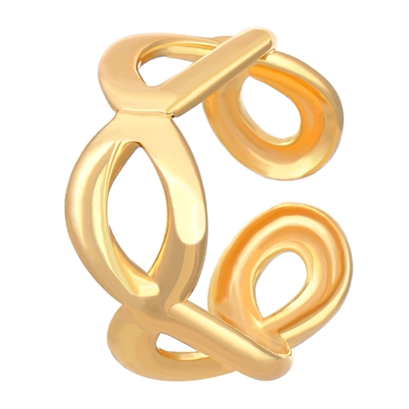 1 Piece Minimalist IG Style Geometric Plating 304 Stainless Steel Ear Cuffs