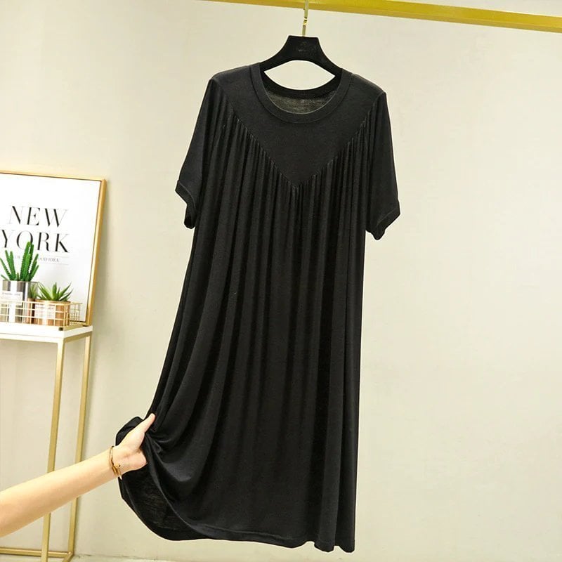 🔥Super Soft Comfortable Short Sleeve Loose Pajama Dress
