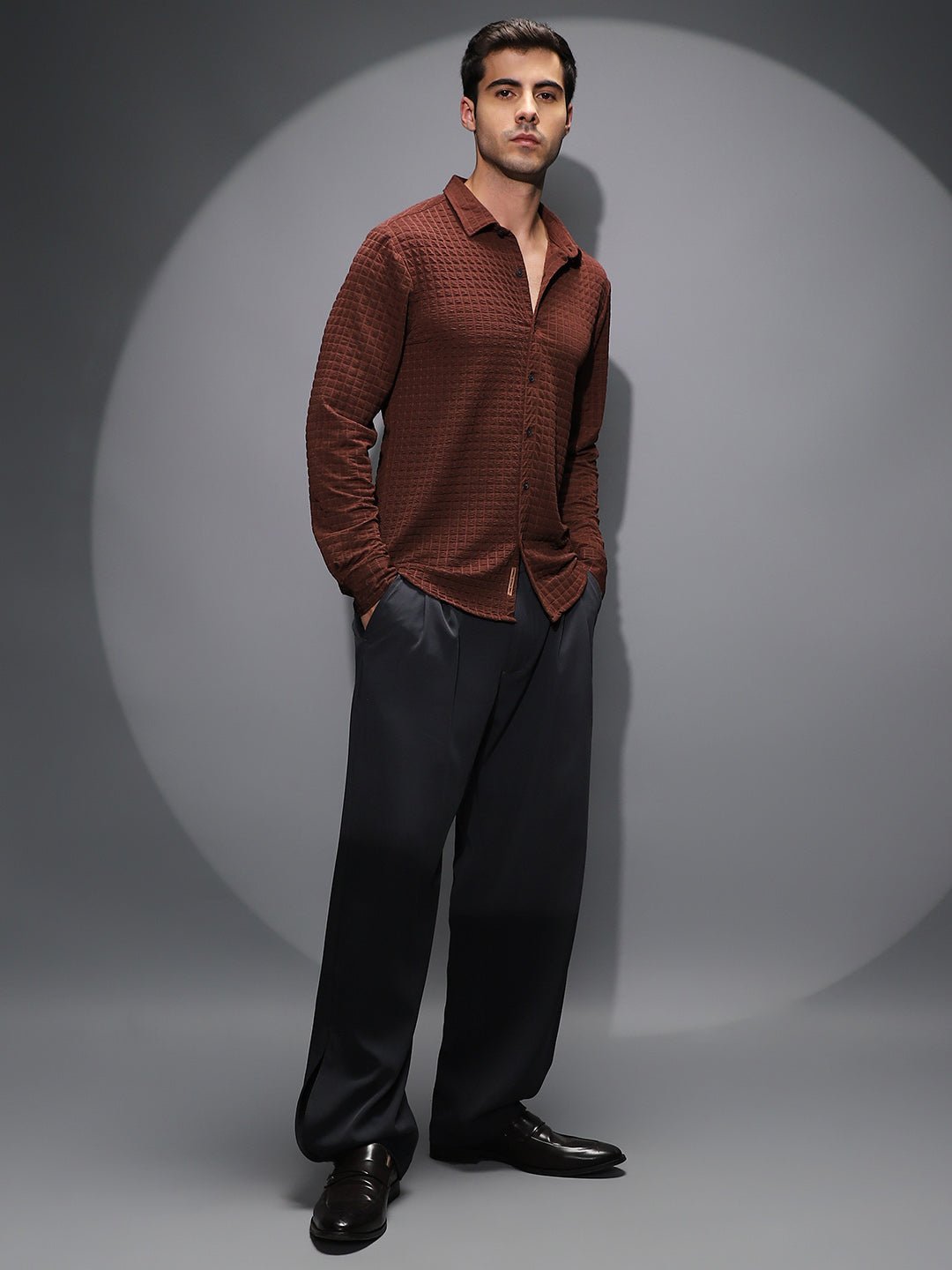 Cube-Textured Shirt