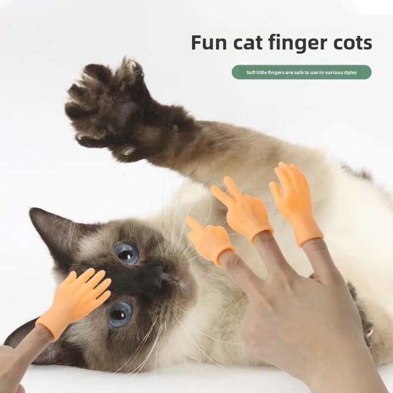 Pet Cat Finger Set Funny Little Hand Model Funny Cat Artifact Cat Finger Set Massage Toy