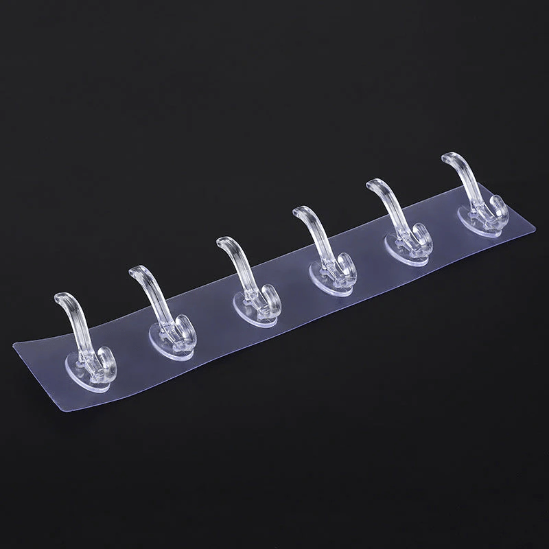 Multifunctional Transparent 6 Hooks ⚡