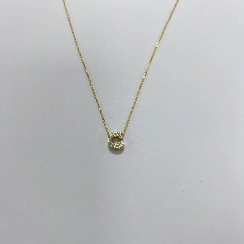 Minimalist Letter Copper Zircon Necklace In Bulk
