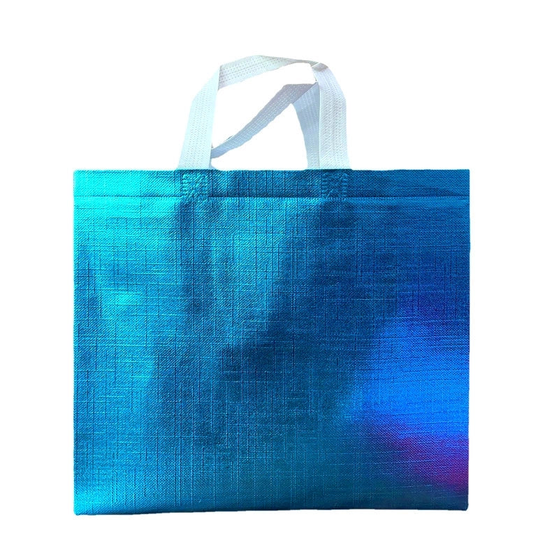 Currency Rose Gold Laser Bag Spot Hot Press Color Printing Laser Aluminum Film Clothing Shopping Non-woven Bag