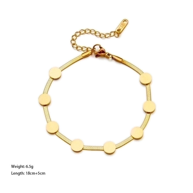 Streetwear Heart Shape Grain 304 Stainless Steel 18K Gold Plated Acrylic Artificial Rhinestones Plastic Bracelets In Bulk