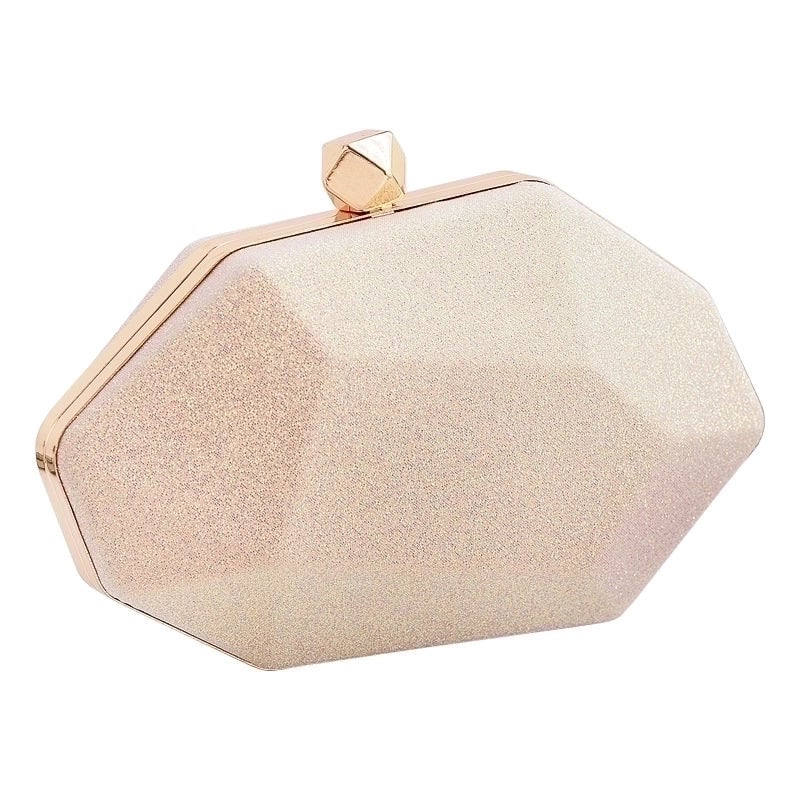White Champagne Light Green Pu Leather Solid Color Square Evening Bags