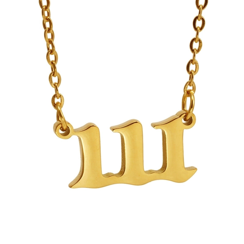 Minimalist Number Stainless Steel Plating Necklace 1 Piece