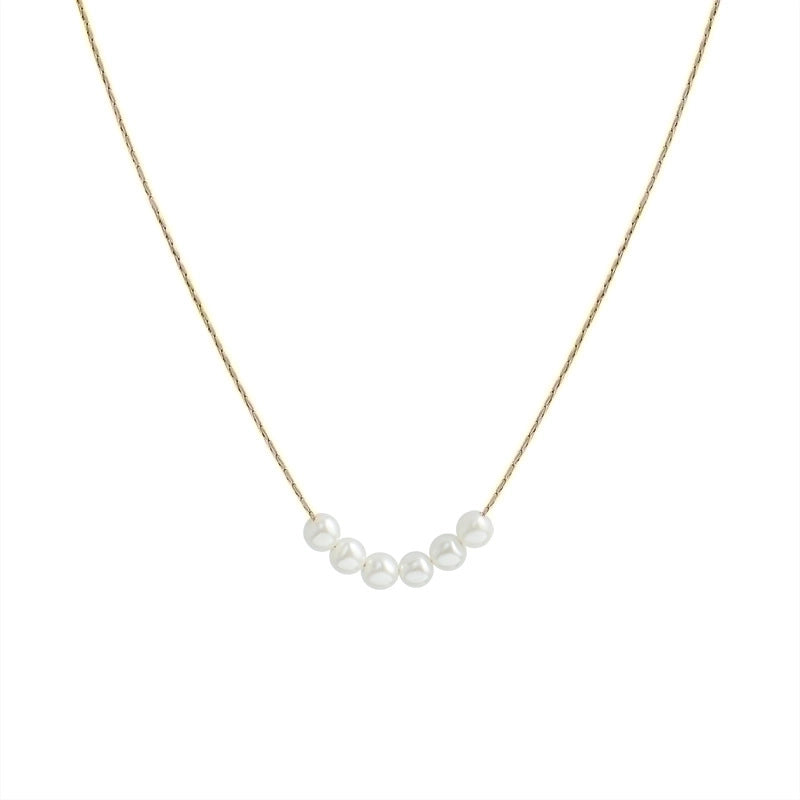 Pearl 304 Stainless Steel 18K Gold Plated Plating Necklace