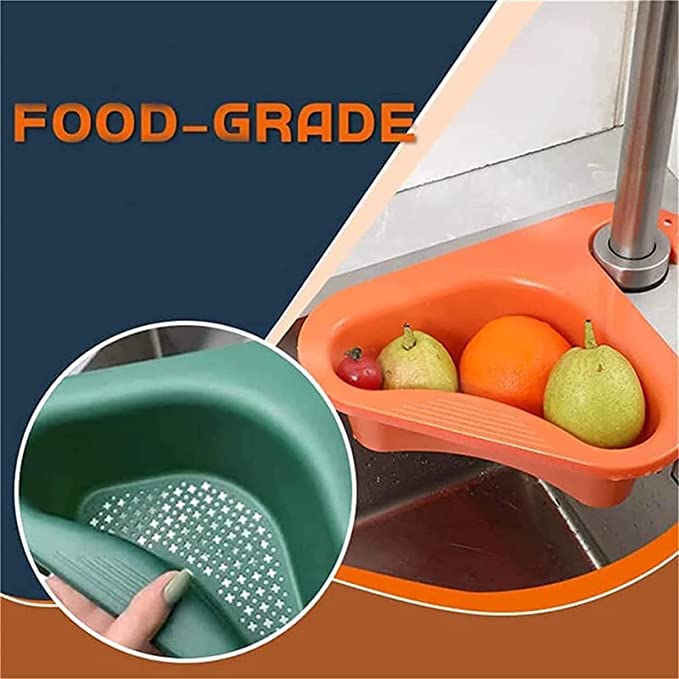 1Pc Swan Drain Rack Strainer. Multifunctional Kitchen Triangular Sink Filter