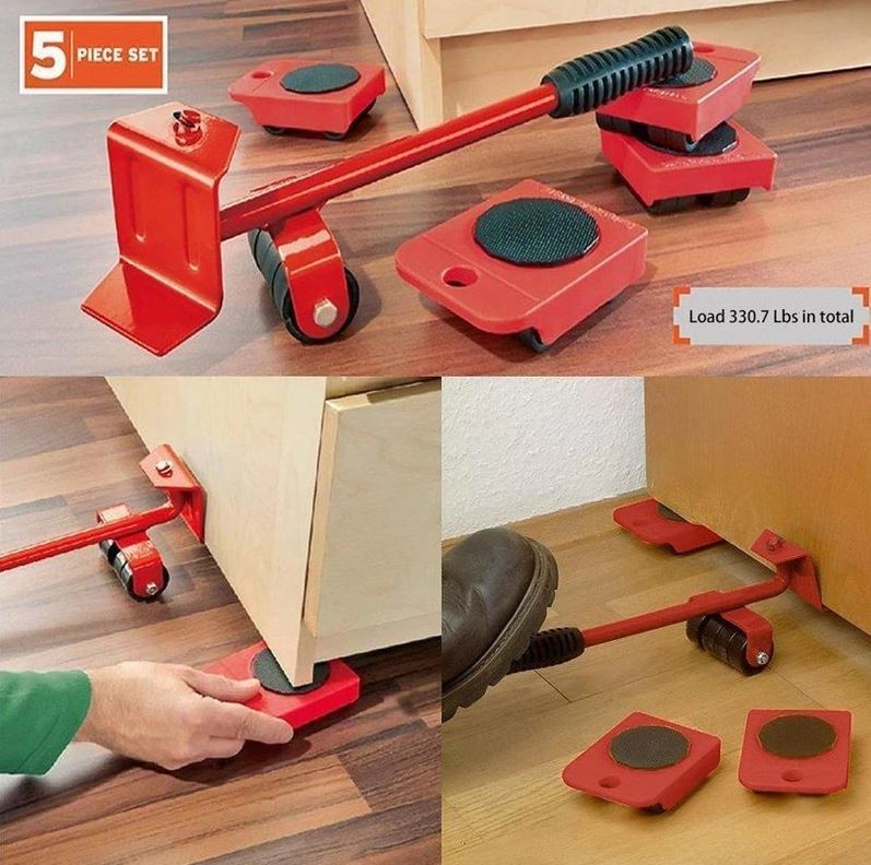 Heavy Duty Imported Furniture Mover Tool Set of 5 Pcs Lifter for Moving Your Heavy Furniture & Appliances Easily Rs 1799