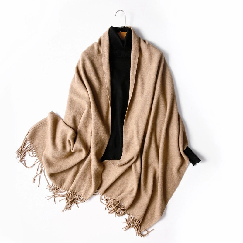 Women's Fashion Solid Color Artificial Wool Polyester Winter Scarves