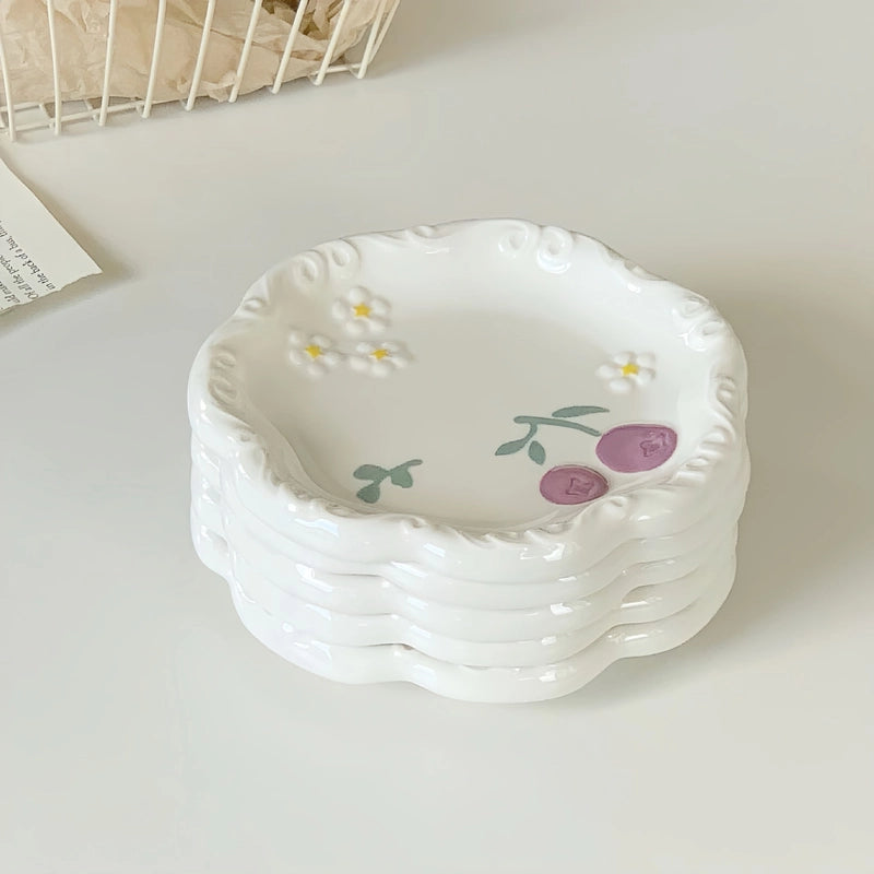 Cute Flower Porcelain Plate 1 Piece