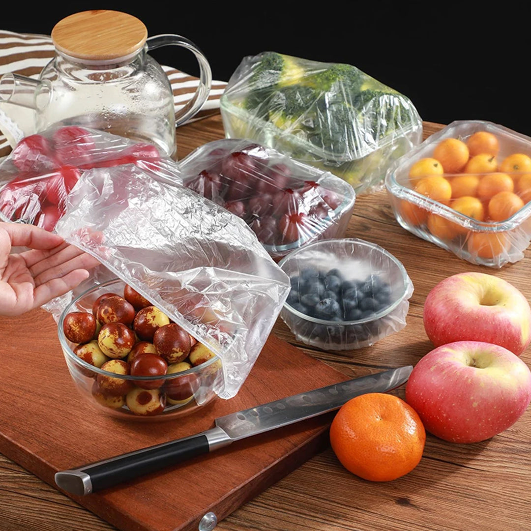 Disposable Plastic Wrap Food Grade 100Pcs