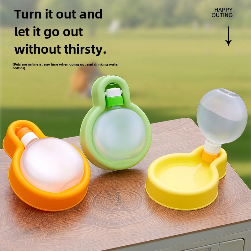 Pet Out Accompanying Cup Cat And Dog Portable Lanyard Foldable Water Bottle Large Capacity Drinking Water Bottle Dog Bowl Cross-border