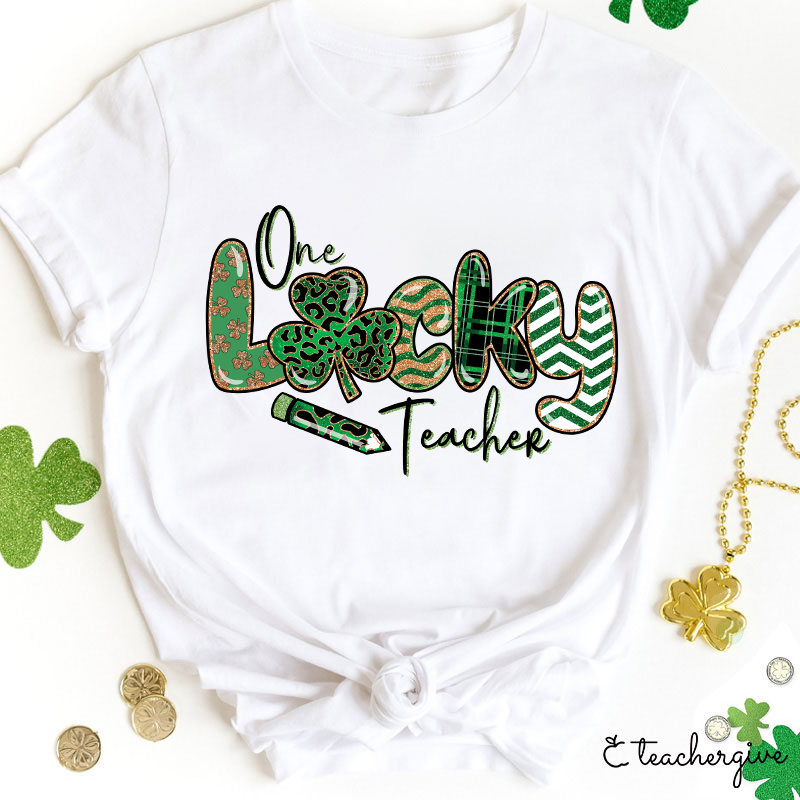 Clover Shinning One Lucky Teacher T-Shirt