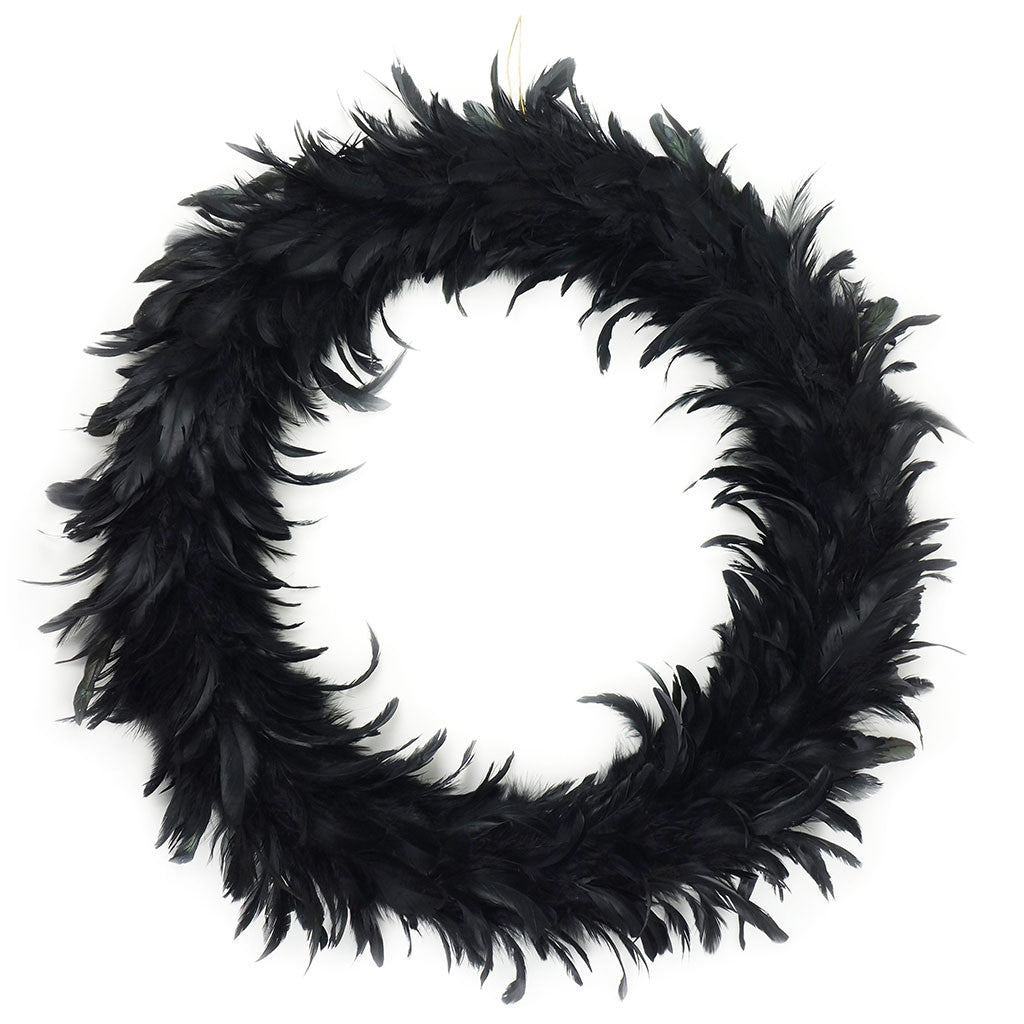 Black Feather Wreath - 22