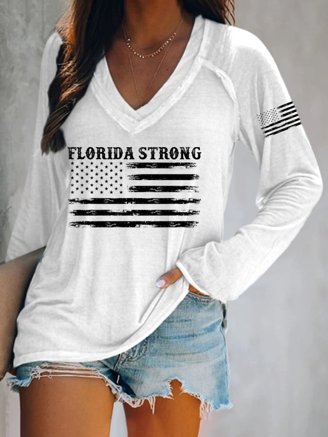 Women's Florida Strong Printed Long Sleeve T-Shirt