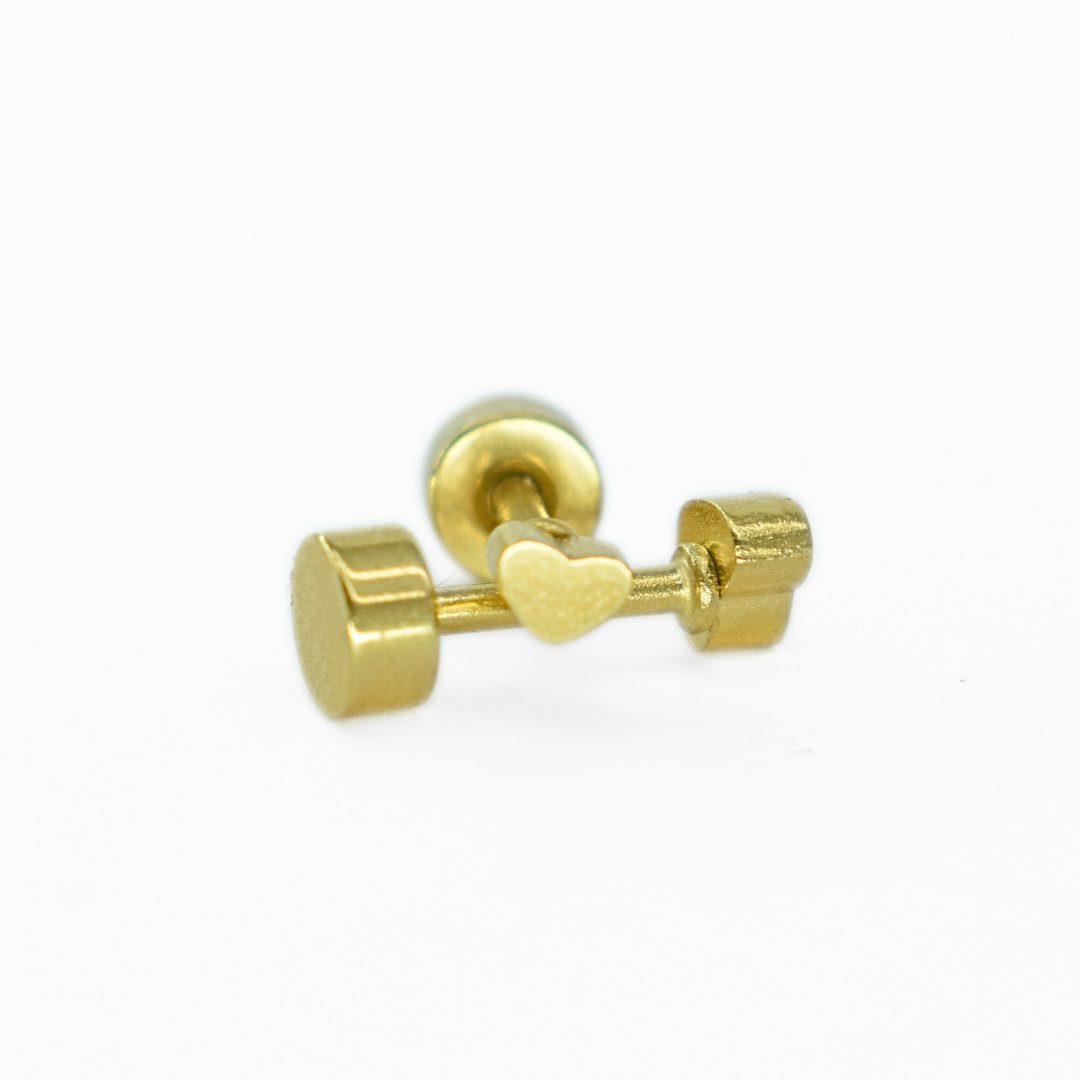 Tiny heart studs - Gold