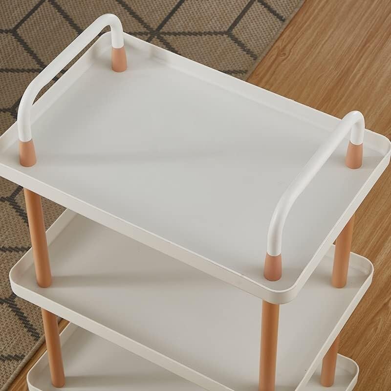 3-Tier Kitchen Storage Trolley. Kitchen Multi-Function Rolling Cart Storage Rack Aesthetic Room Decor