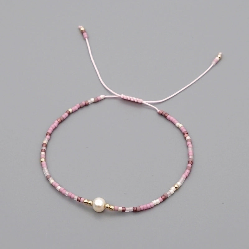 1 Piece Minimalist Circle Beaded Irregular Pearl Women's Bracelets