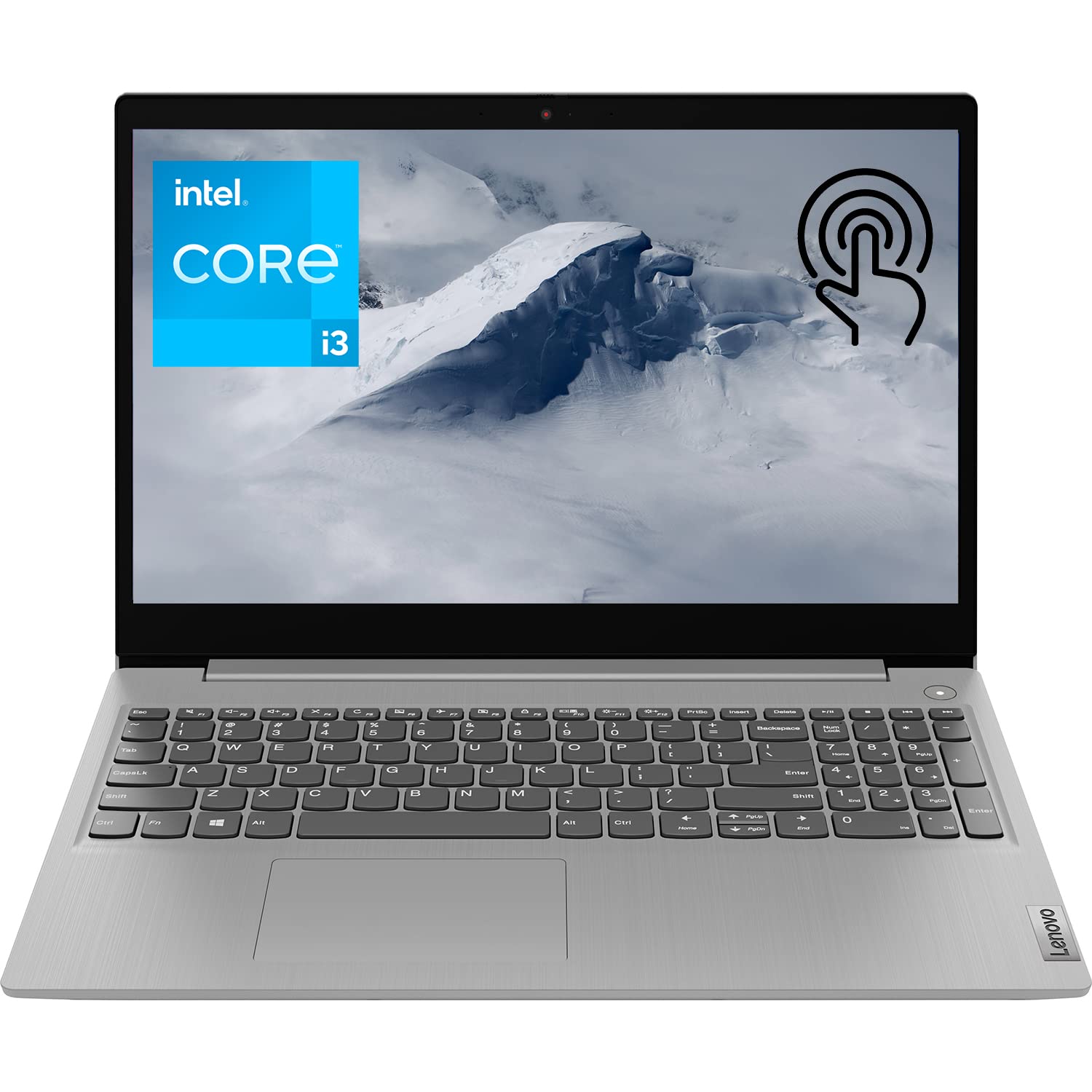 Lenovo Ideapad 3 - Computadora portátil, pantalla táctil HD de 15.6 pulgadas, procesador Intel Core i3-1115G4 de 11ª generación, RAM DDR4 de 12 GB, SSD PCIe de 512 GB, Bluebooth, cámara web, Wi-Fi, HDMI, Windows 11 Home, gris