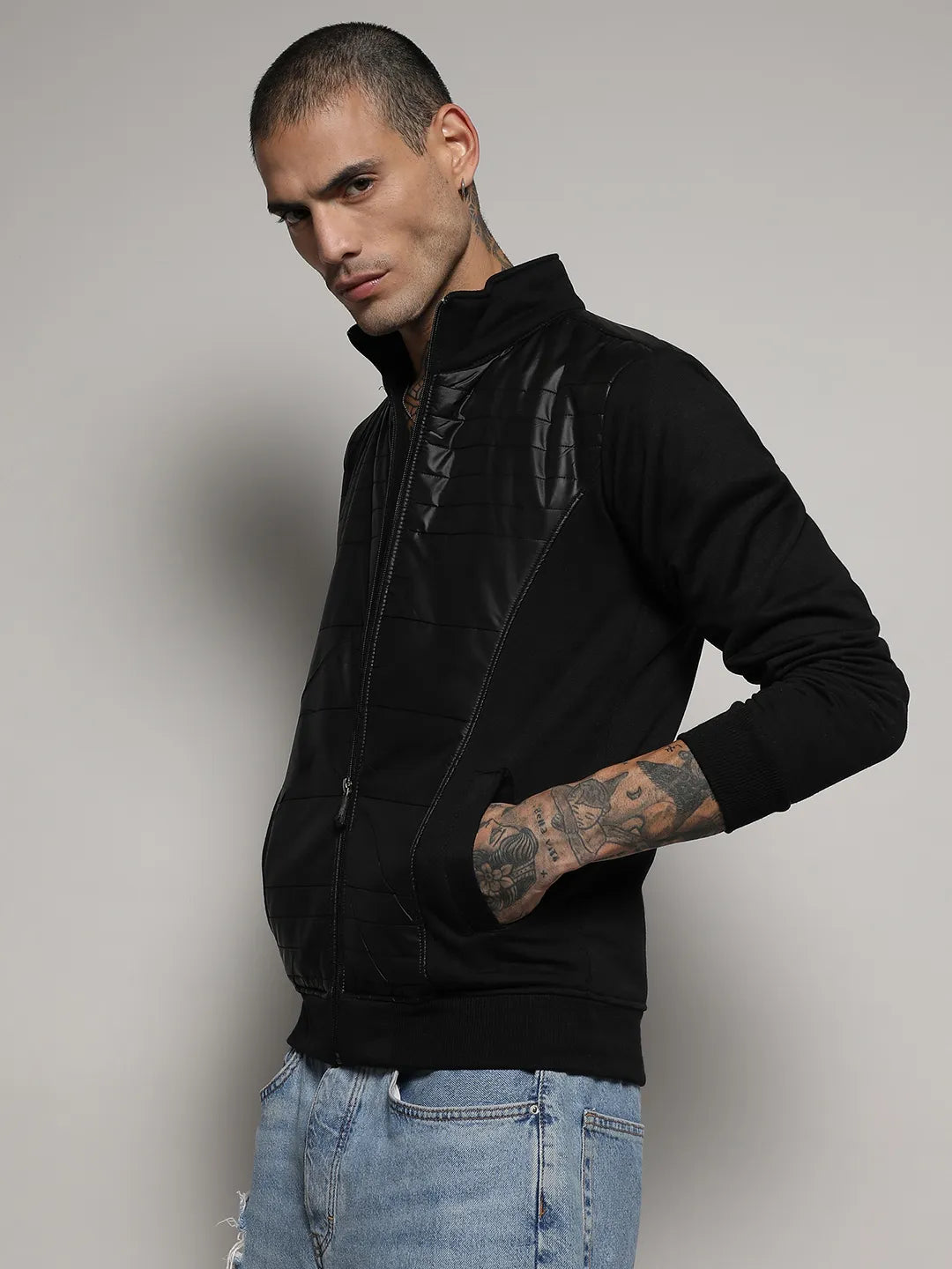 Front Jacket With Quilted Detail