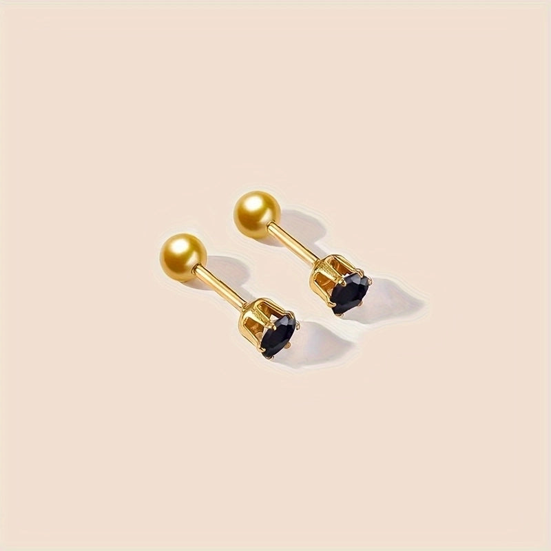 3 Pairs Minimalist Classic Style Geometric 304 Stainless Steel 18K Gold Plated Cartilage Earrings
