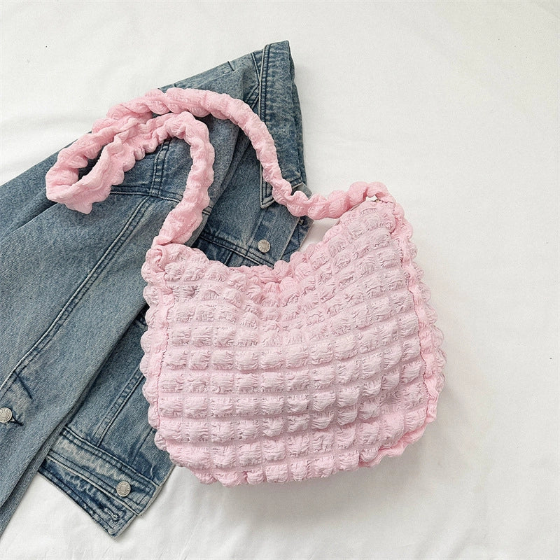Women's Medium Special Material Solid Color Basic Classic Style Zipper Tote Bag